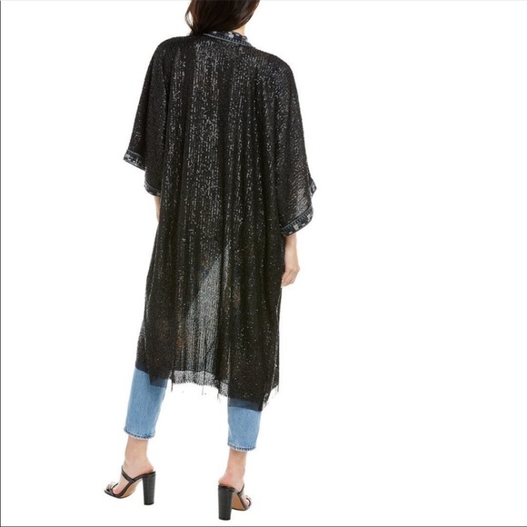 Johnny Was Tanya Sequin Silk Kimono - Picture 2 of 5